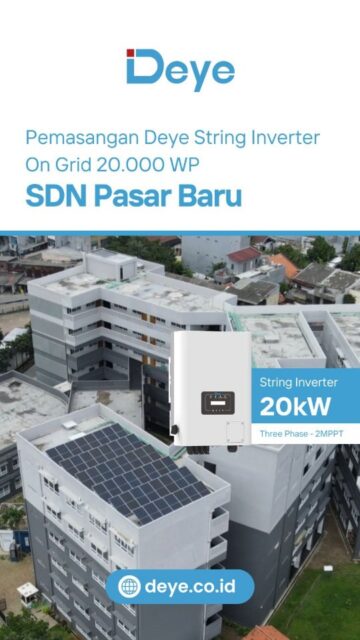Pemasangan DEYE String Inverter On Grid 20.000 WP di SDN Pasar Baru
Informasi & Pembelian:
www.deye.co.id
#DeyeInverter #PLTSOnGrid #SolarInverter #EnergiSurya #solarpanelindonesia