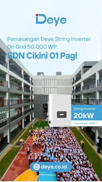 Pemasangan DEYE String Inverter On Grid 50.000 WP di SDN Cikini 01 Pagi
Informasi & Pembelian:
www.deye.co.id
#DeyeInverter #PLTSOnGrid #SolarInverter #EnergiSurya #solarpanelindonesia
