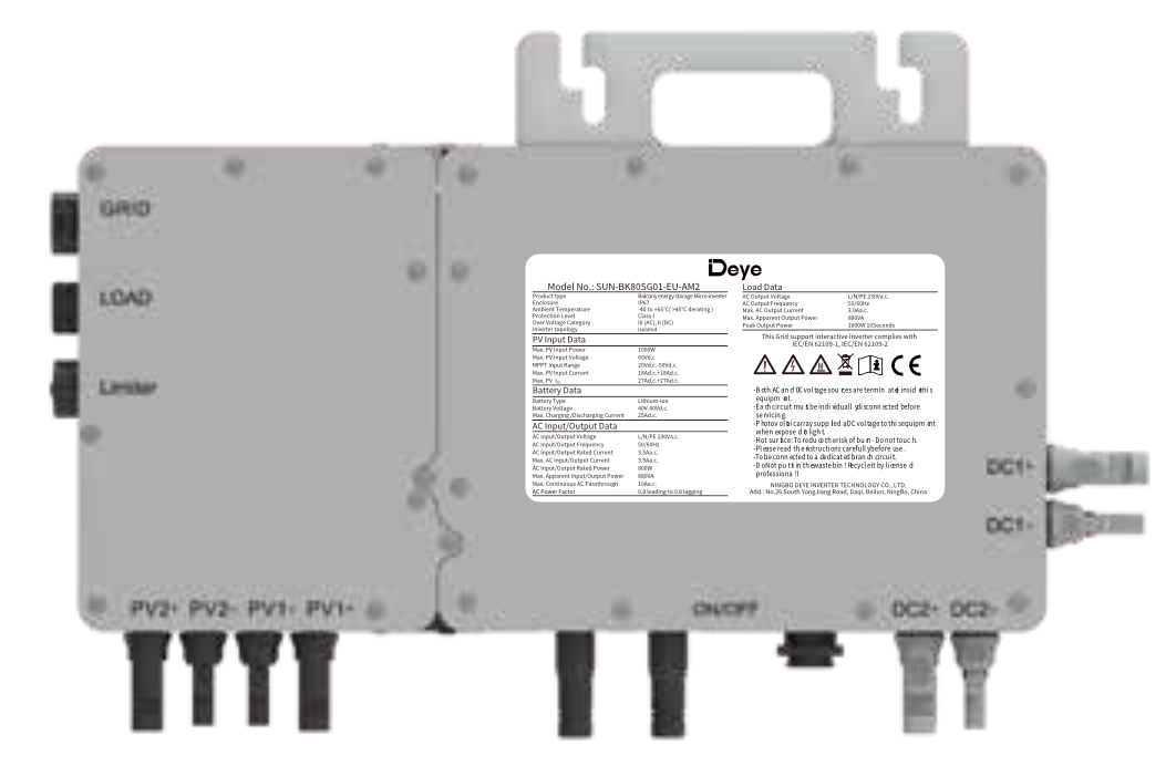 251223 Deye Micro Hybrid Inverter 600-1000W SG01-EU-AM2